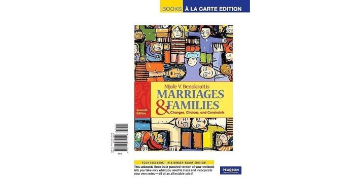 Marriages and families changes choices and constraints 9th edition